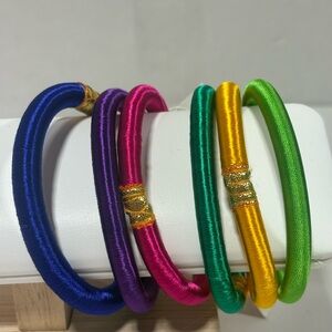 Colorful Silk Thread Bracelets Set